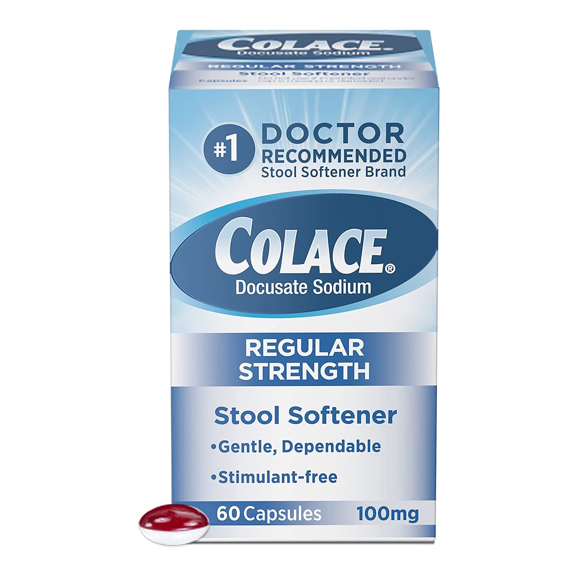 Colace Docusate Sodium Regular Strength Stool Softener
