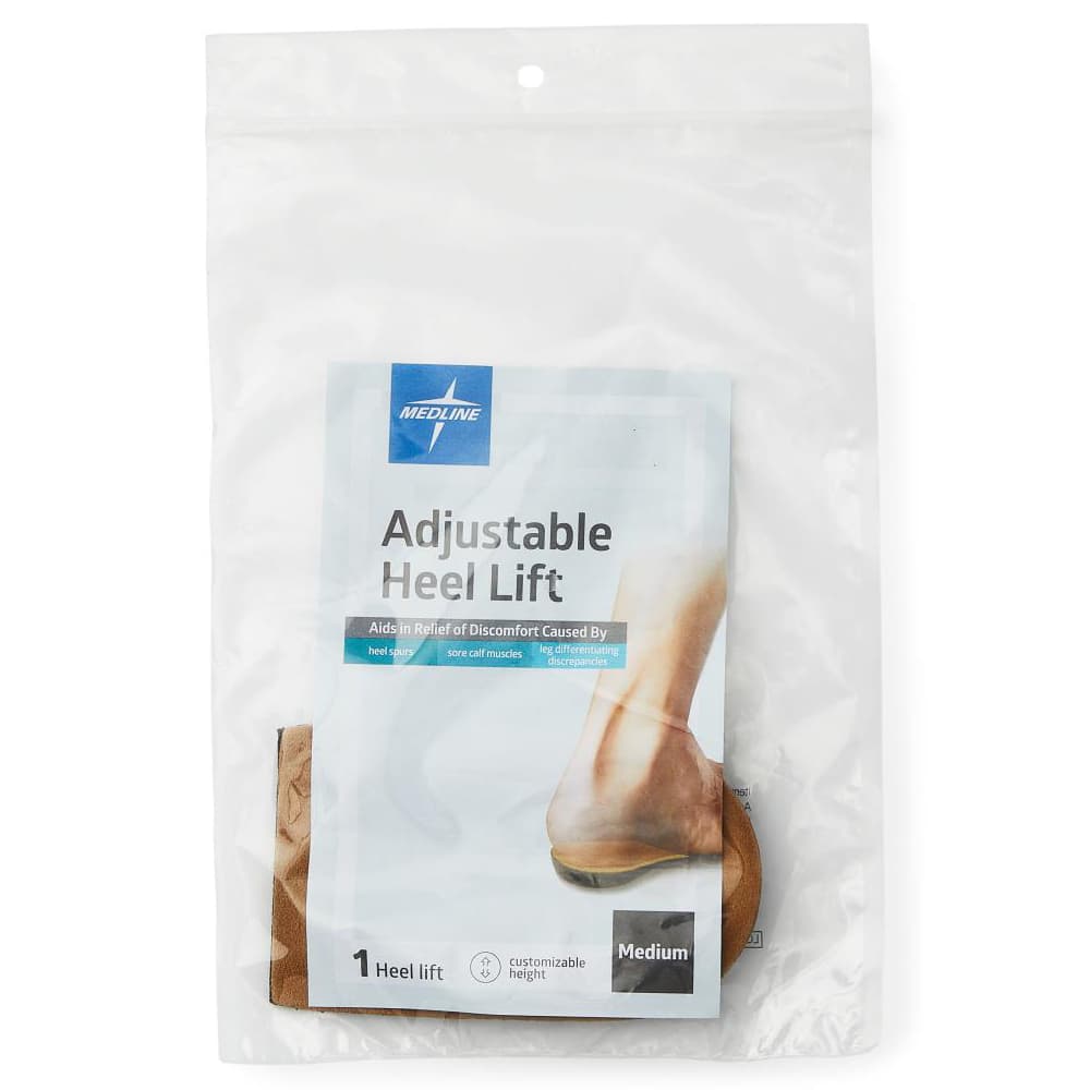 Medline Adjustable Heel Lift, Medium - Image 1