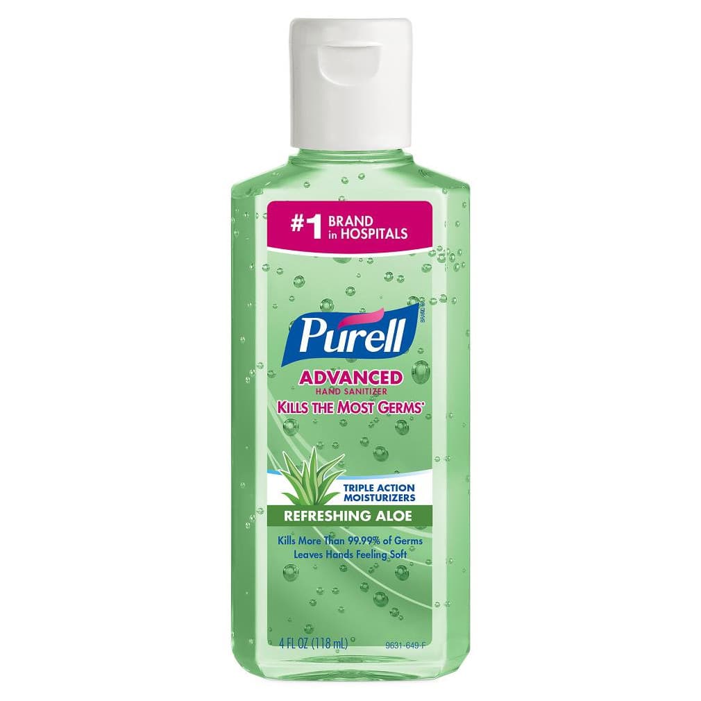 Purell Advanced Hand Sanitizer Soothing Gel, Flip Cap Bottle, 4 oz - Image 1