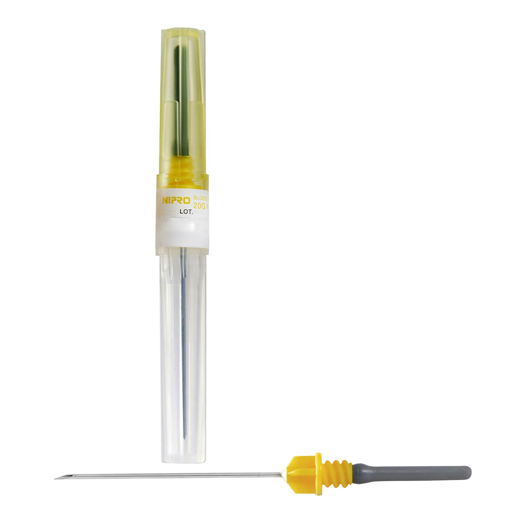 Nipro Blood Collection Needle, Yellow, 20 Gauge, 1-1/2 Inch - Case of 1000 - Image 1