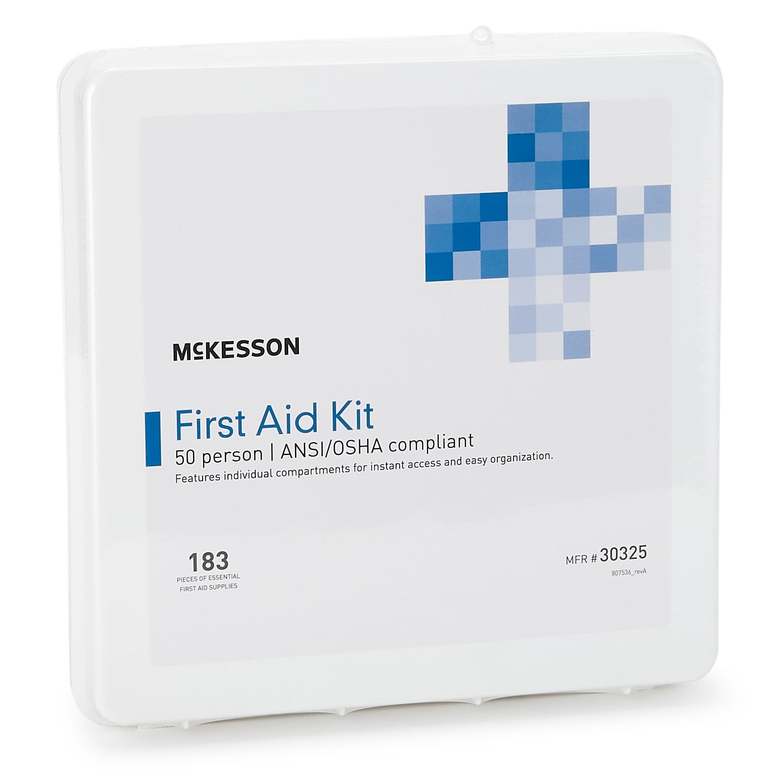 McKesson First Aid Kit Plastic Case 2.625 x 9.875 x 10 Inch 50 Person - Image 4