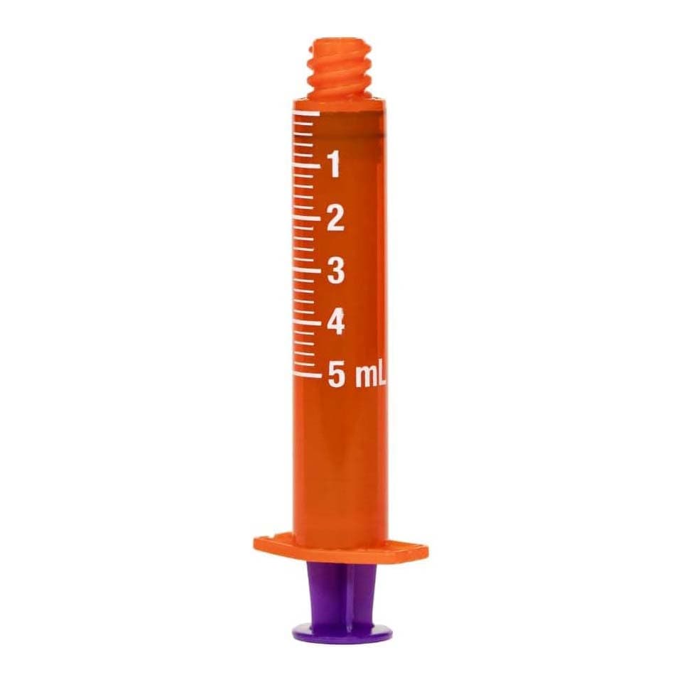 Vesco Oral Medication Syringe, Amber Barrel, 5 ml - Case of 1000 - Image 1