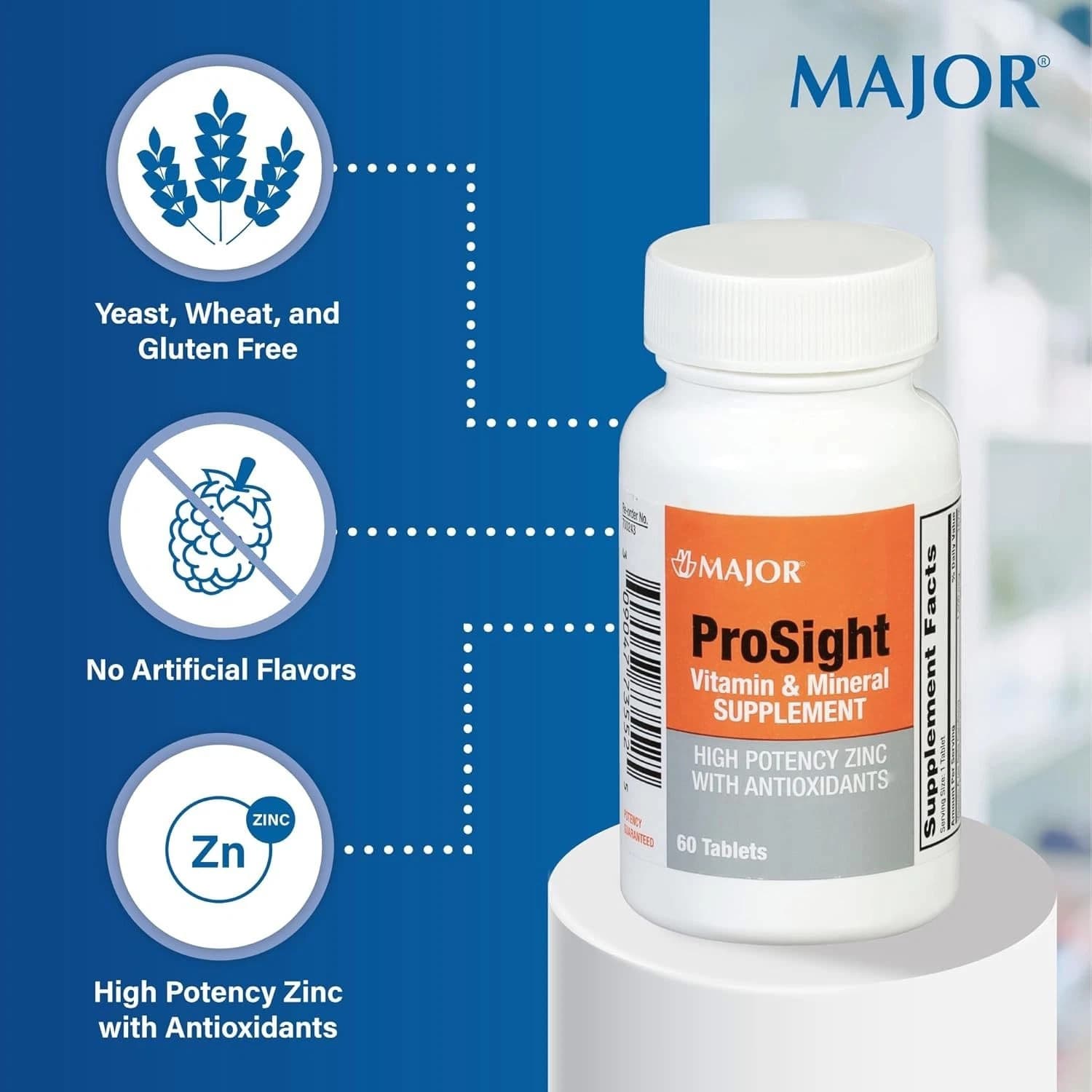 Major Prosight Vitamin and Mineral Supplement with High Potency Zinc and Antioxidants - Image 3