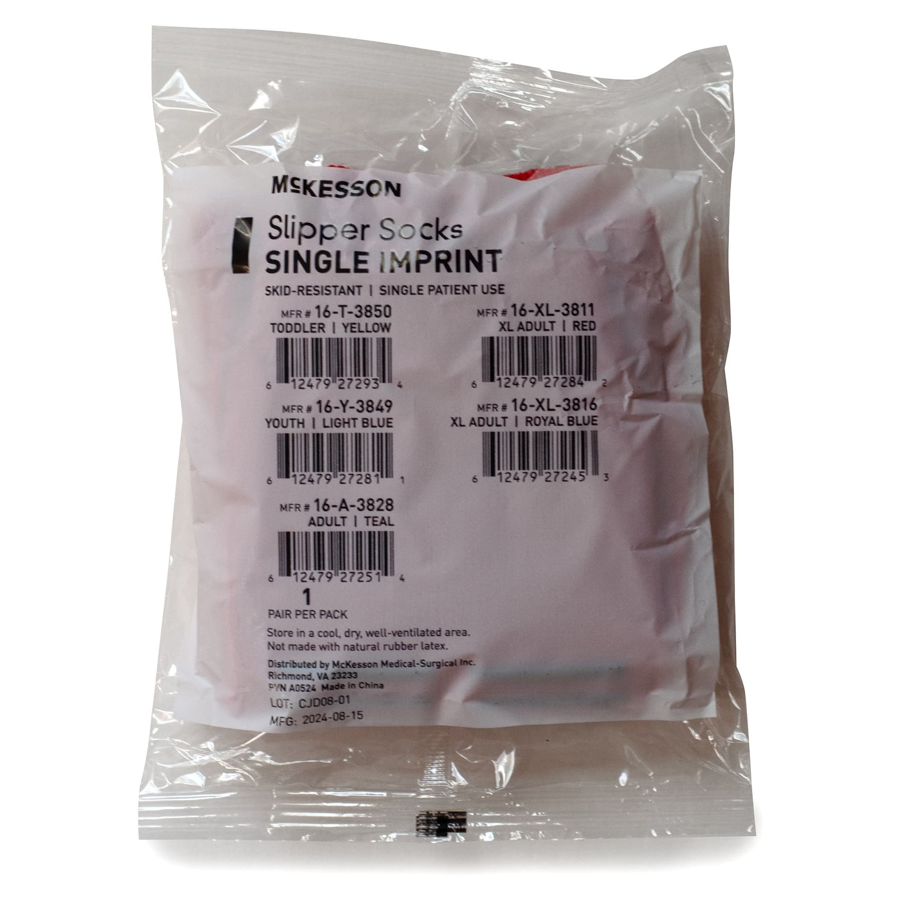 McKesson Unisex Adult Single Tread Slipper Socks, Extra Large - Image 2