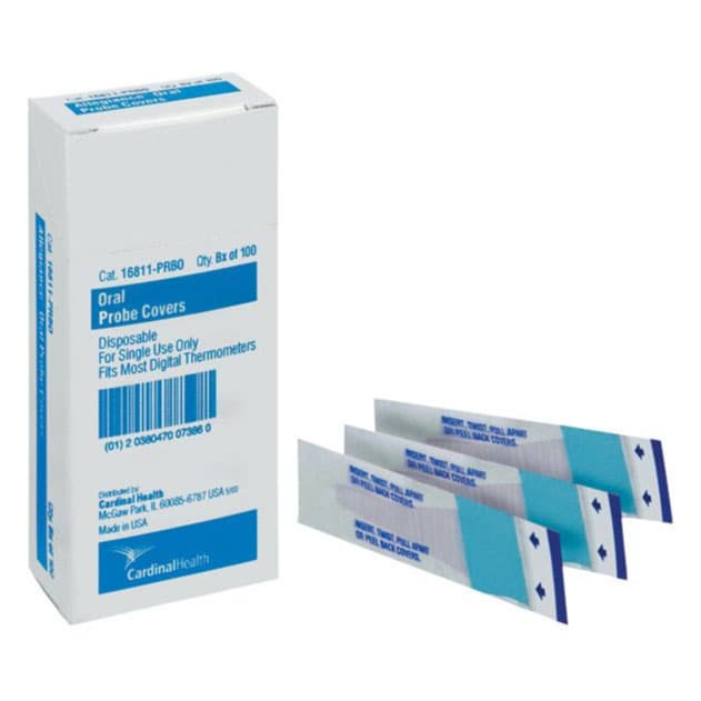 Cardinal Health Oral Thermometer Probe Cover - Box of 100 - Image 1