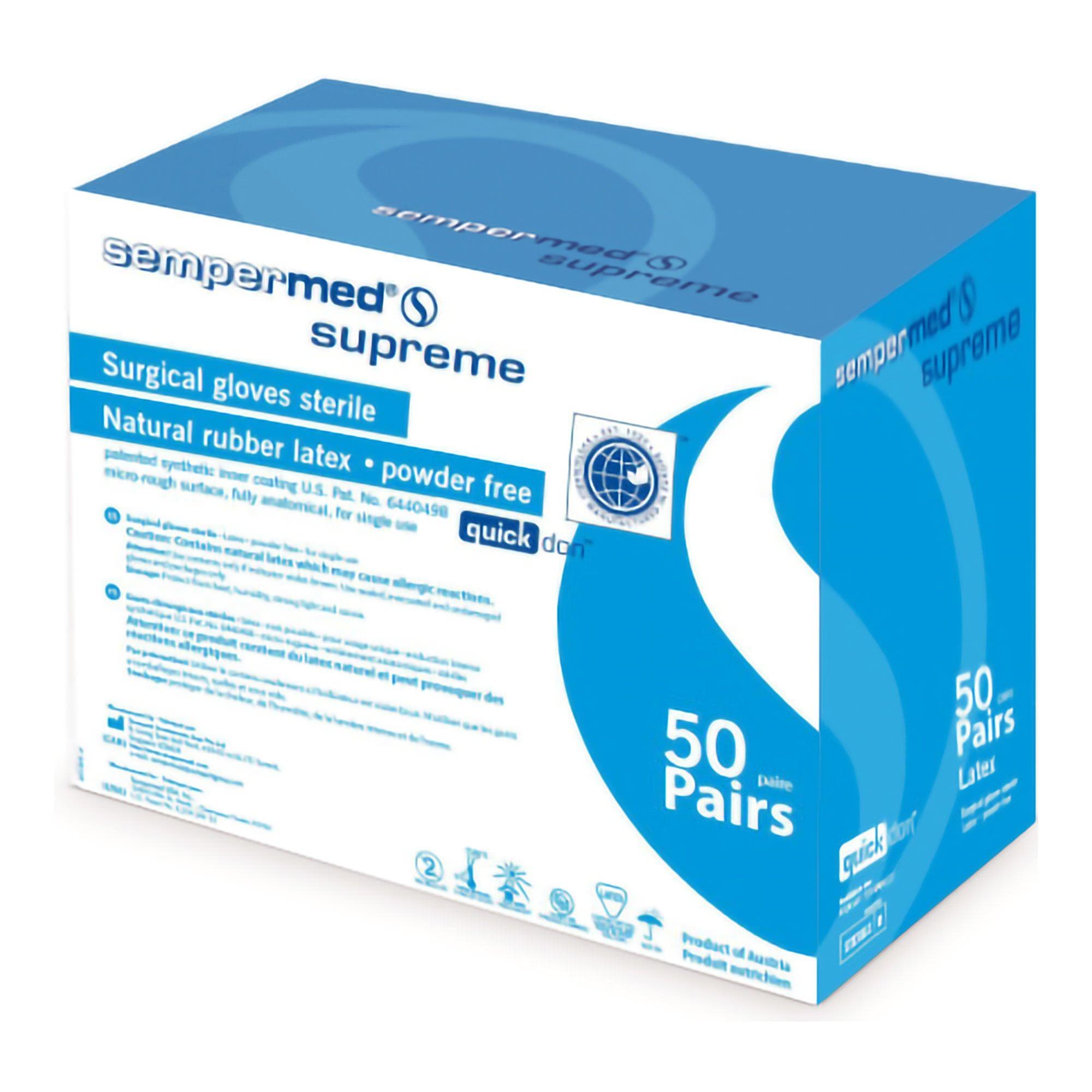 Sempermed Supreme Powder Free Surgical Gloves, Size 9 - Box of 100 - Image 1