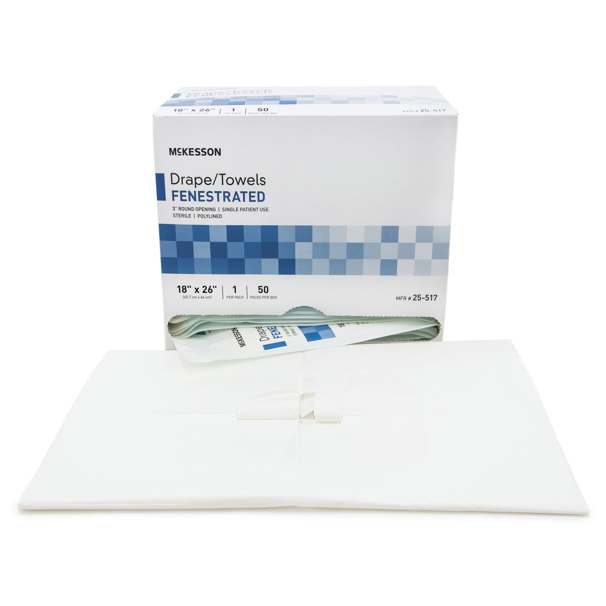 McKesson Surgical Fenestrated Drape Towel - Image 1