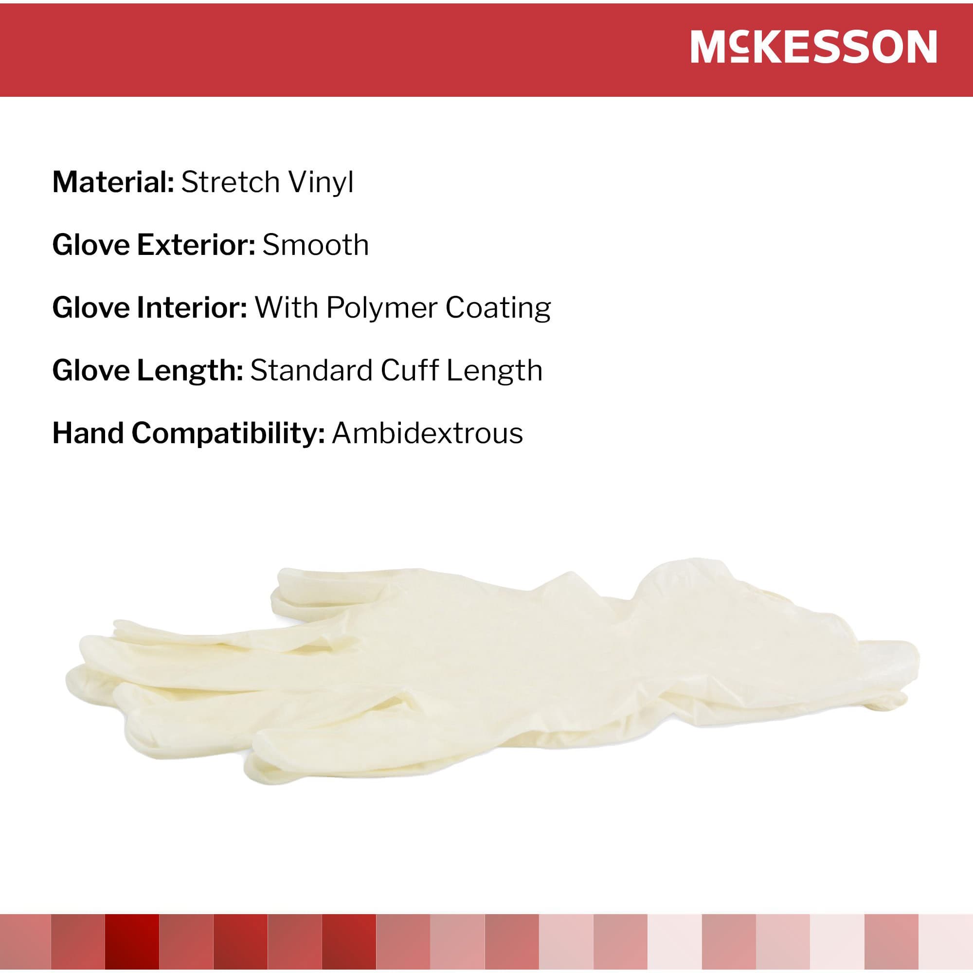McKesson Stretch Vinyl Powder Free Exam Gloves - Image 3