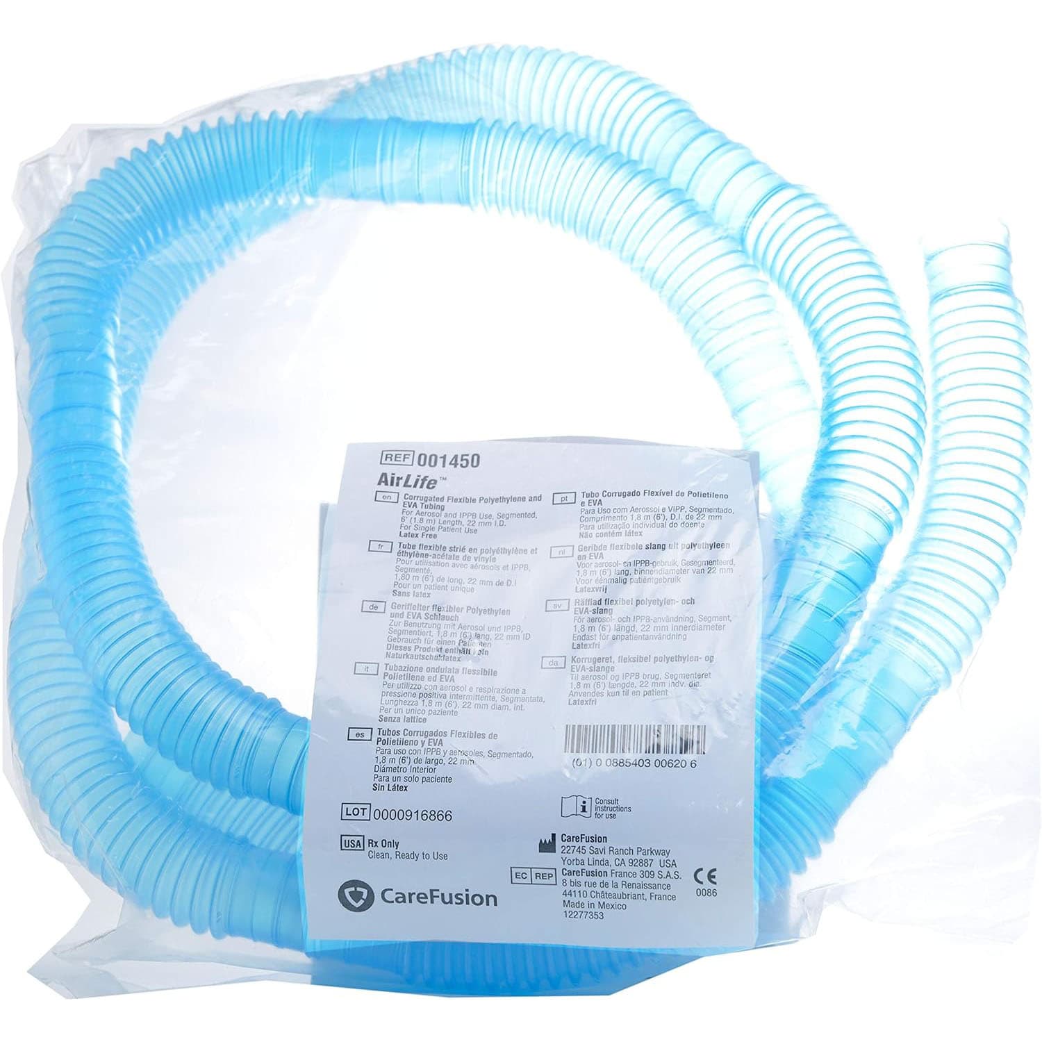 AirLife Corrugated Aerosol Clear Tubing