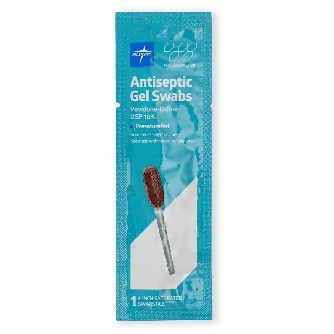 Antiseptic Povidone-Iodine Swabs, Teal Box - Image 3