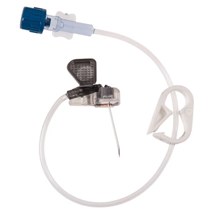 MiniLoc Safety Winged Infusion Set without Y-injection Site, 22 Gauge, 0.75 Inch - Case of 20 - Image 1