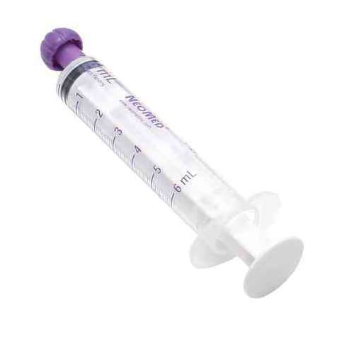 NeoConnect Enteral Oral Syringe, Purple, 6 ml, Non-Enfit - Case of 200 - Image 1
