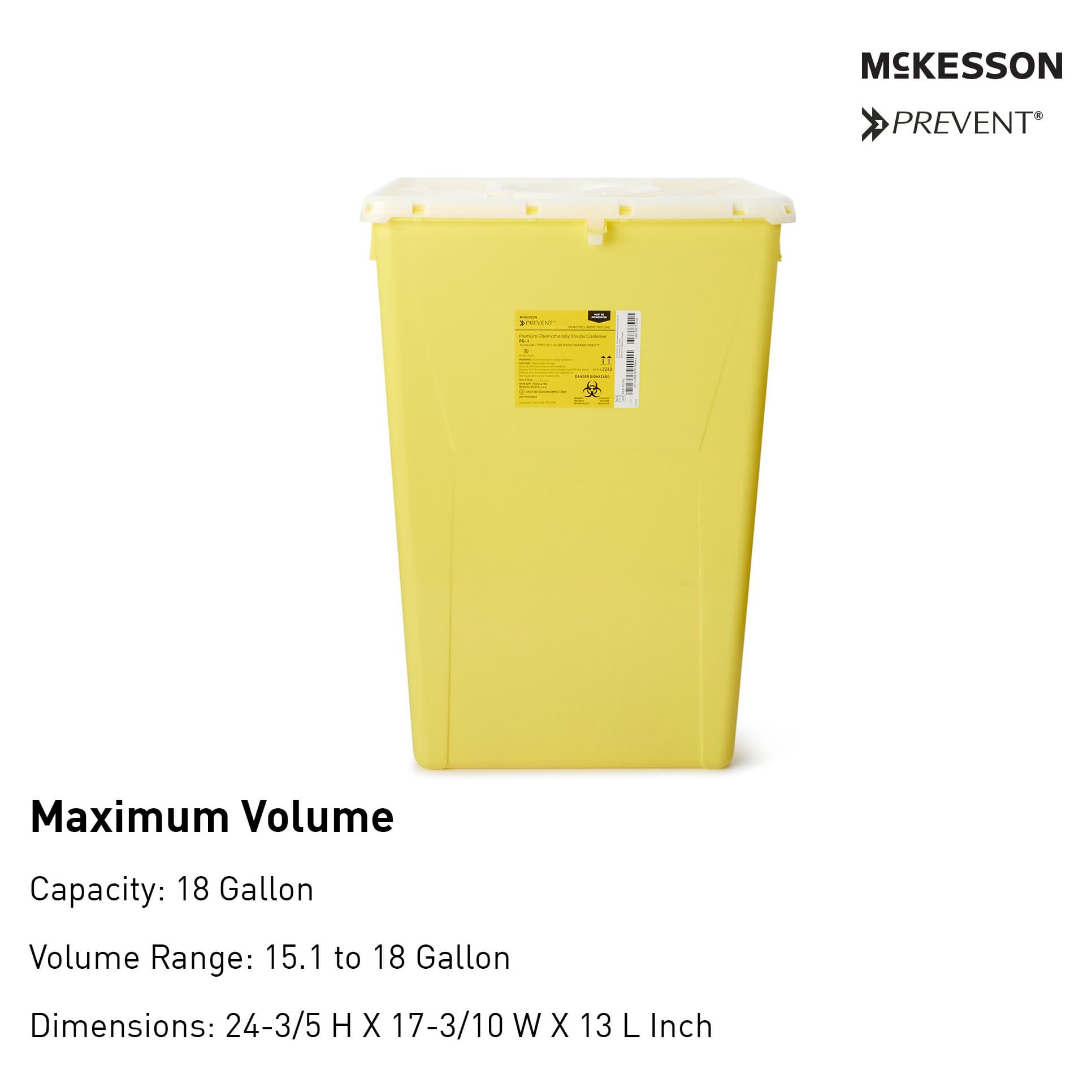 McKesson Prevent Chemotherapy Waste Container - Image 2