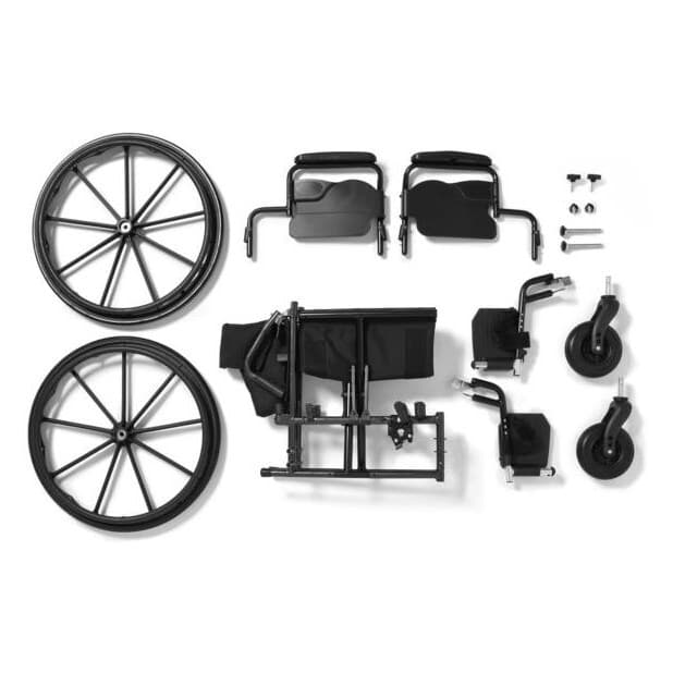 Medline K3 Guardian 18" Wide Wheelchair with Desk-Length Arms and Swing-Away Footrests - Image 3