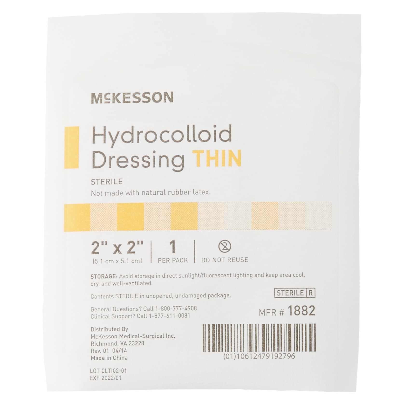 McKesson Hydrocolloid Sterile Thin Dressing - Image 3