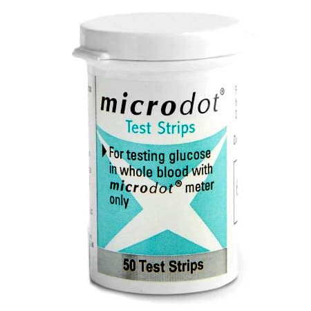 Microdot PRO Blood Glucose Test Strips - Box of 50 - Image 1