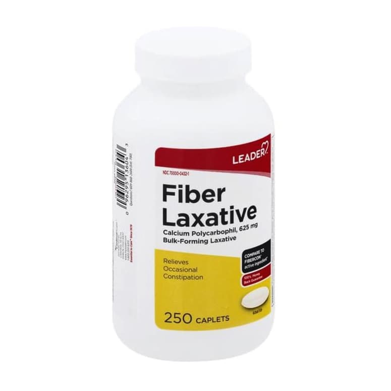 Leader Fiber Laxative Caplets 625 mg, 250 Count - Each - Image 2