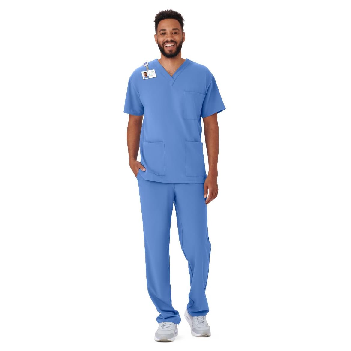 Medline Henderson AVE Unisex Scrub Tops with Shoulder Loop - Image 3