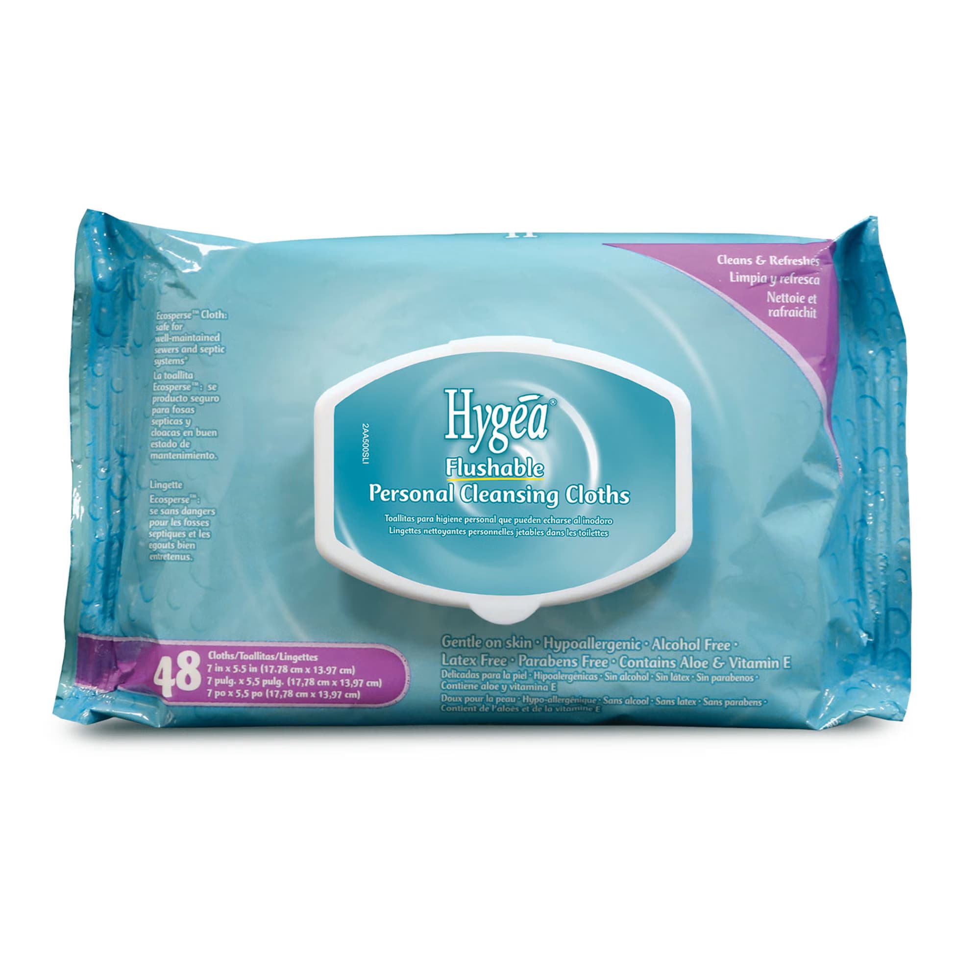 Hygea Flushable Personal Cleansing Cloths, Scented - Case of 576 - Image 1