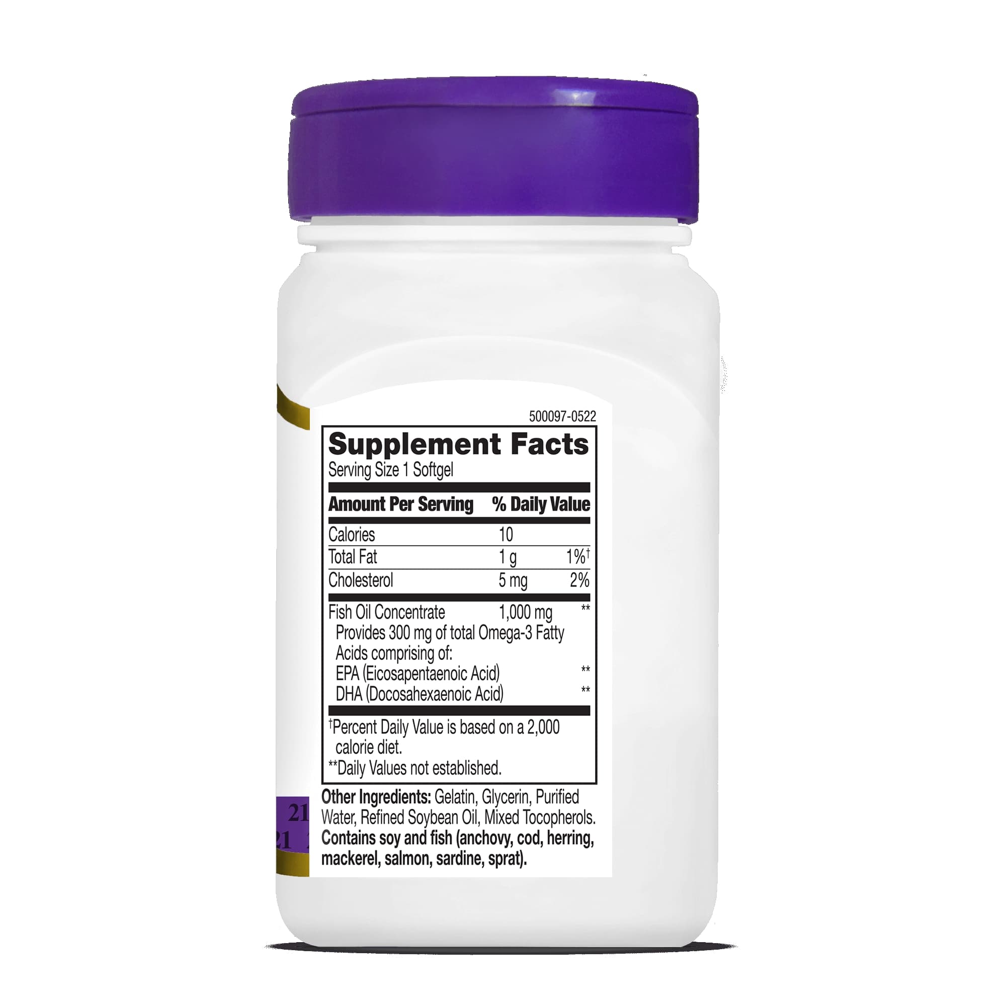 21st Century Fish Oil Omega 3 Supplement Softgels - Bottle of 60 - Image 3