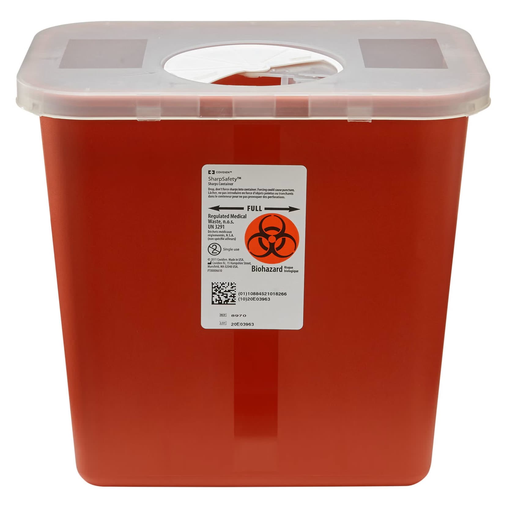 Monoject Multi-Purpose Sharps Container with Rotor Opening Lid - Each - Image 1