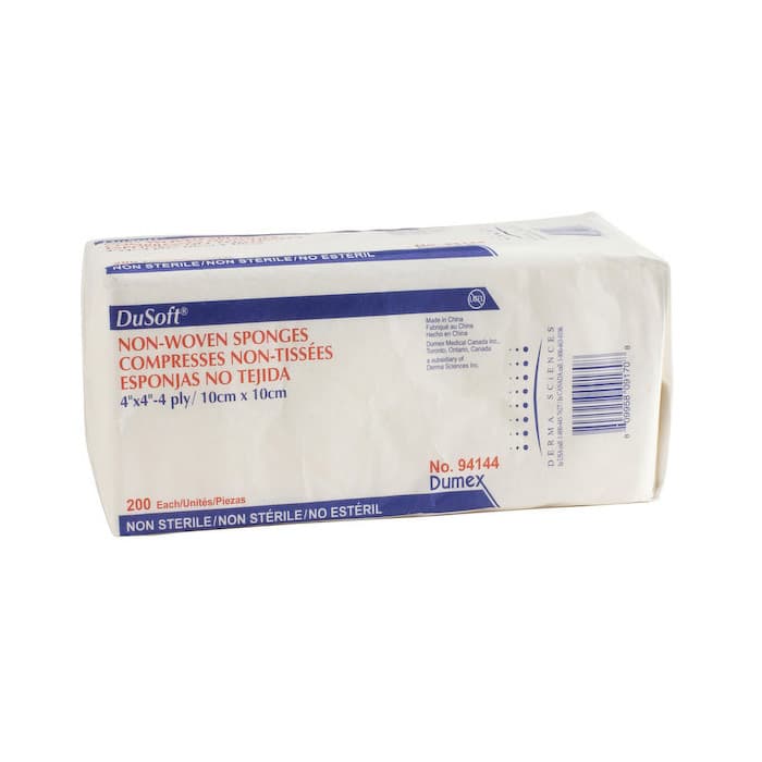 Derma DuSoft Non-Woven Sponge, 4 x 4 Inch - Package of 200 - Image 1