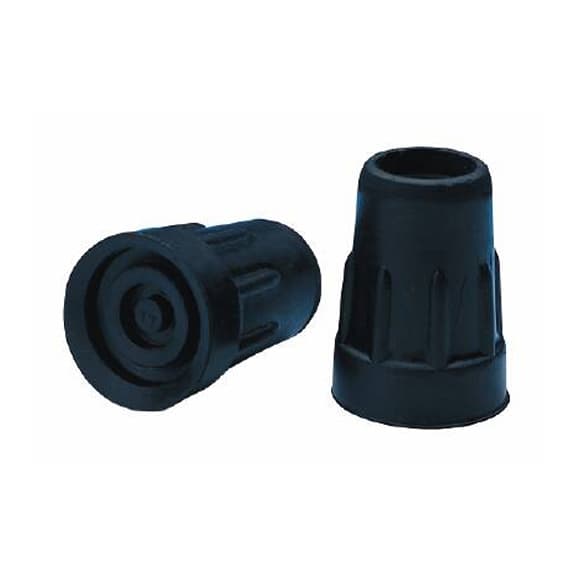 Carex Wood Cane Tip, Black, 1 Inch Diameter - Case of 6 - Image 1