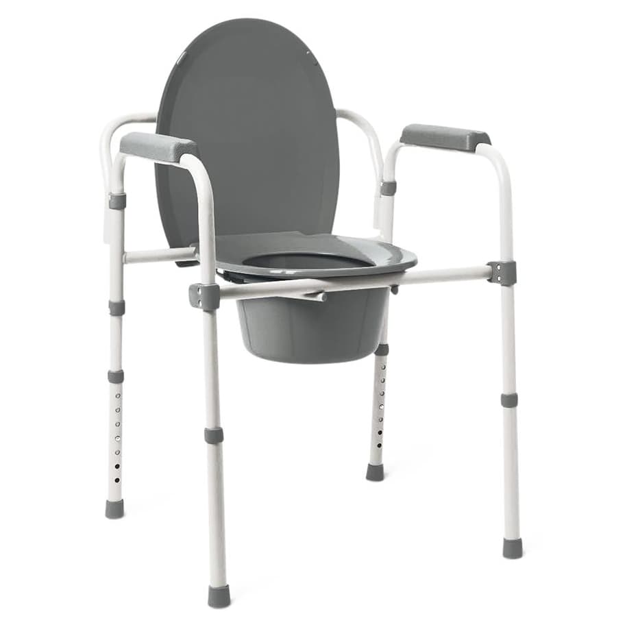 Medline Dark Grey 3-in-1 Folding Commode - Image 2