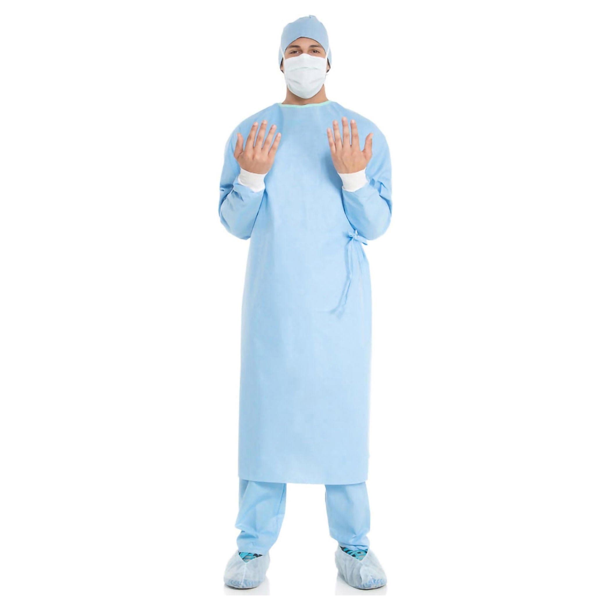 Ultra Fabric-Reinforced Surgical Gown with Towel, Blue, Extra Large - Image 1