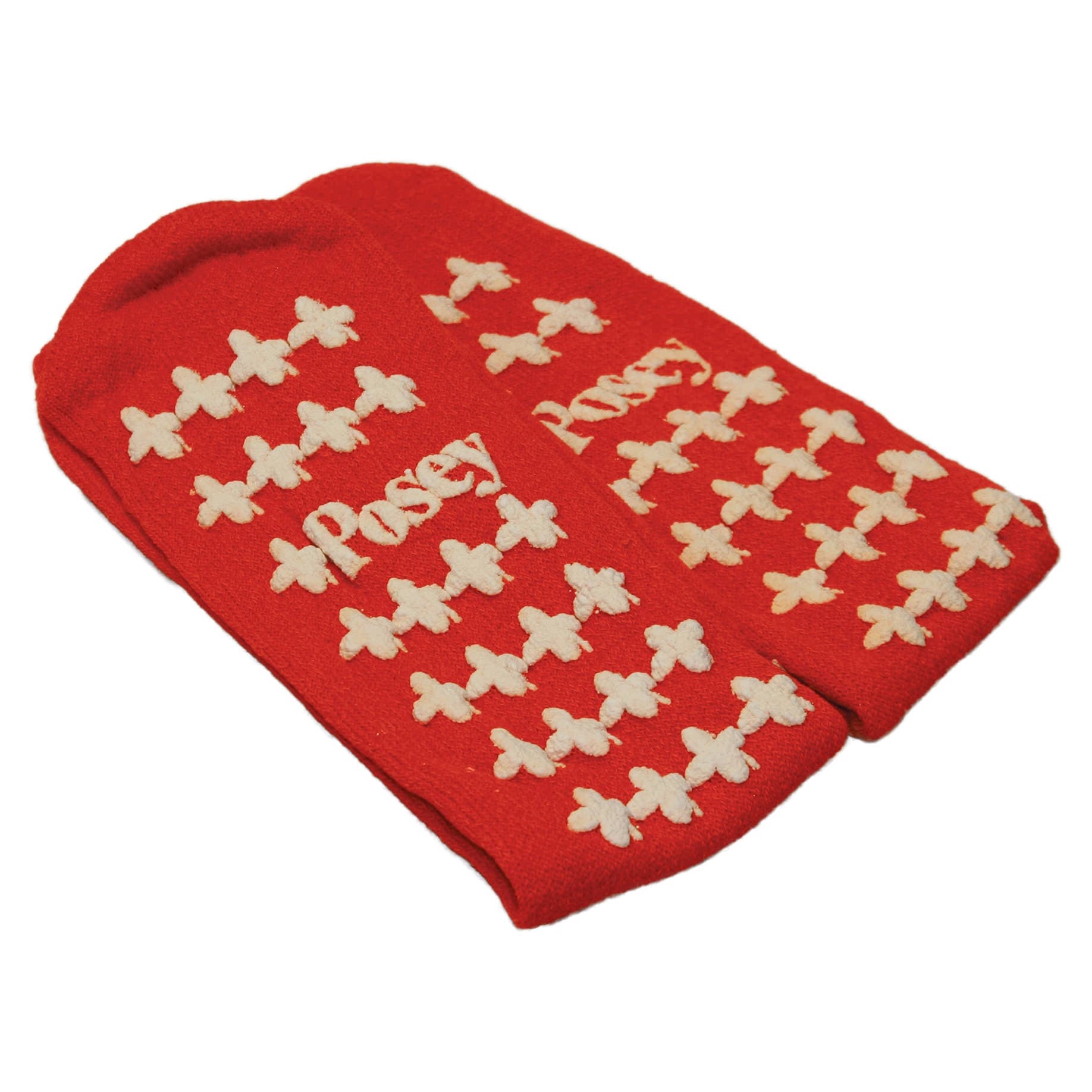 Posey Soft Terry cloth Fall Management Socks, Large, Red - Package of 2 - Image 2