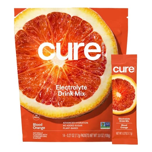 Cure Hydrating Electrolyte Mix Pouch, Blood Orange, 14 ct - Each - Image 1