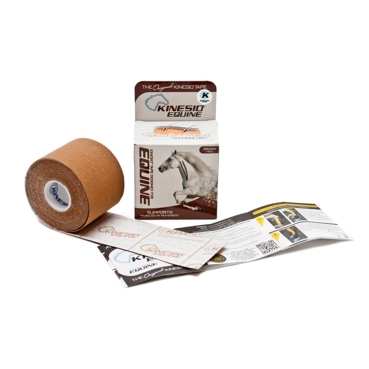 Kinesio Equine Tex Classic Tape Brown - Case of 120 - Image 1
