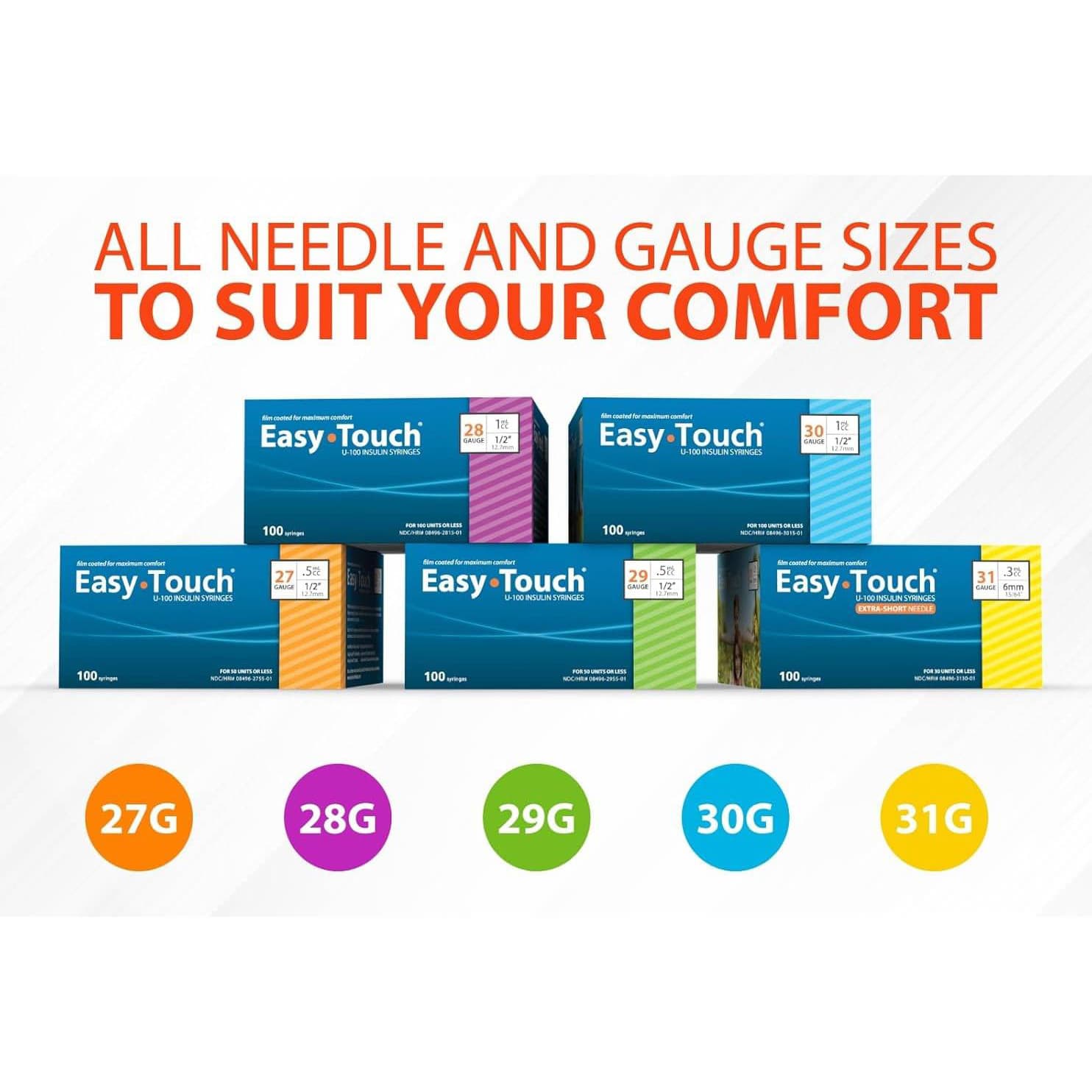 EasyTouch U-100 Insulin Syringes - Image 2