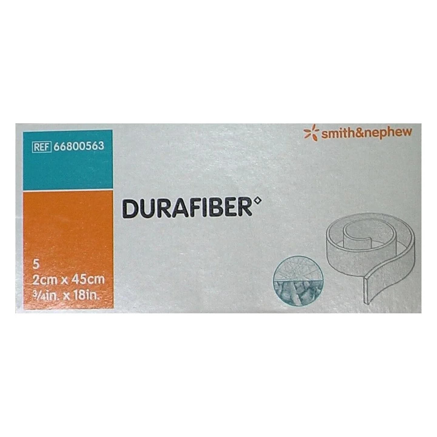 Durafiber Gelling Fiber Dressing, 3/4 x 17-3/4 Inch - Box of 5 - Image 1