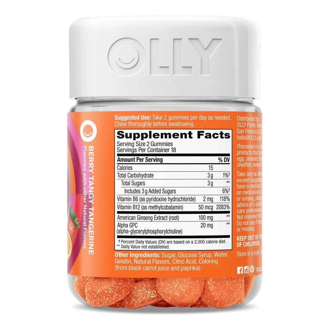 OLLY, Laser Focus Gummies, Berry Tangy Tangerine - Bottle of 36 - Image 2