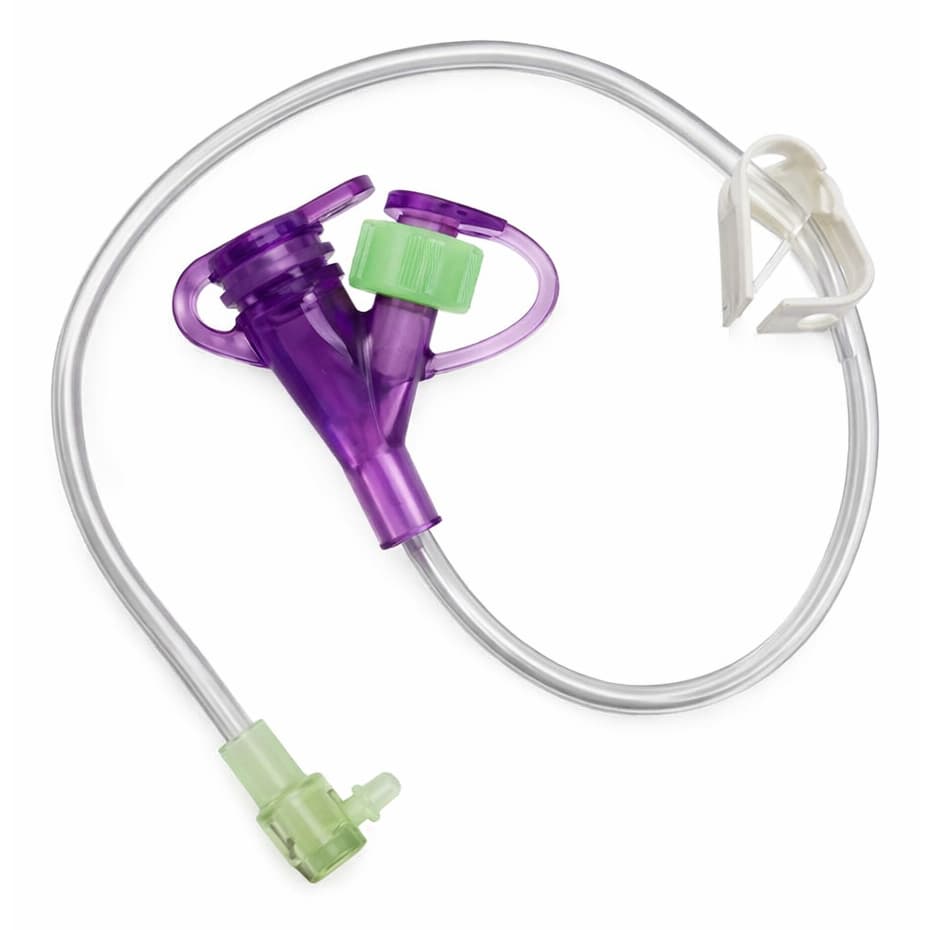 MiniONE G-JET Right Angle Hybrid Extension Set, Legacy + ENFit, 12 Inch - Box of 10 - Image 1