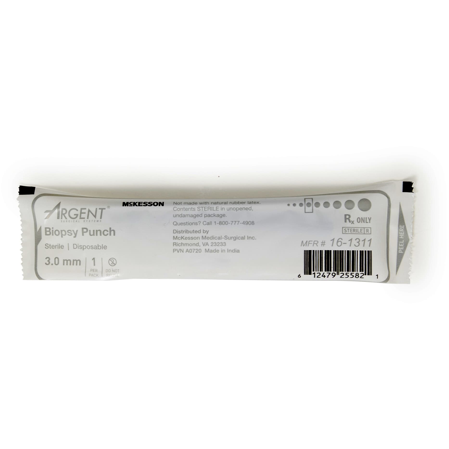 McKesson Argent Biopsy Punch, Dermal, 3 mm - Each - Image 1