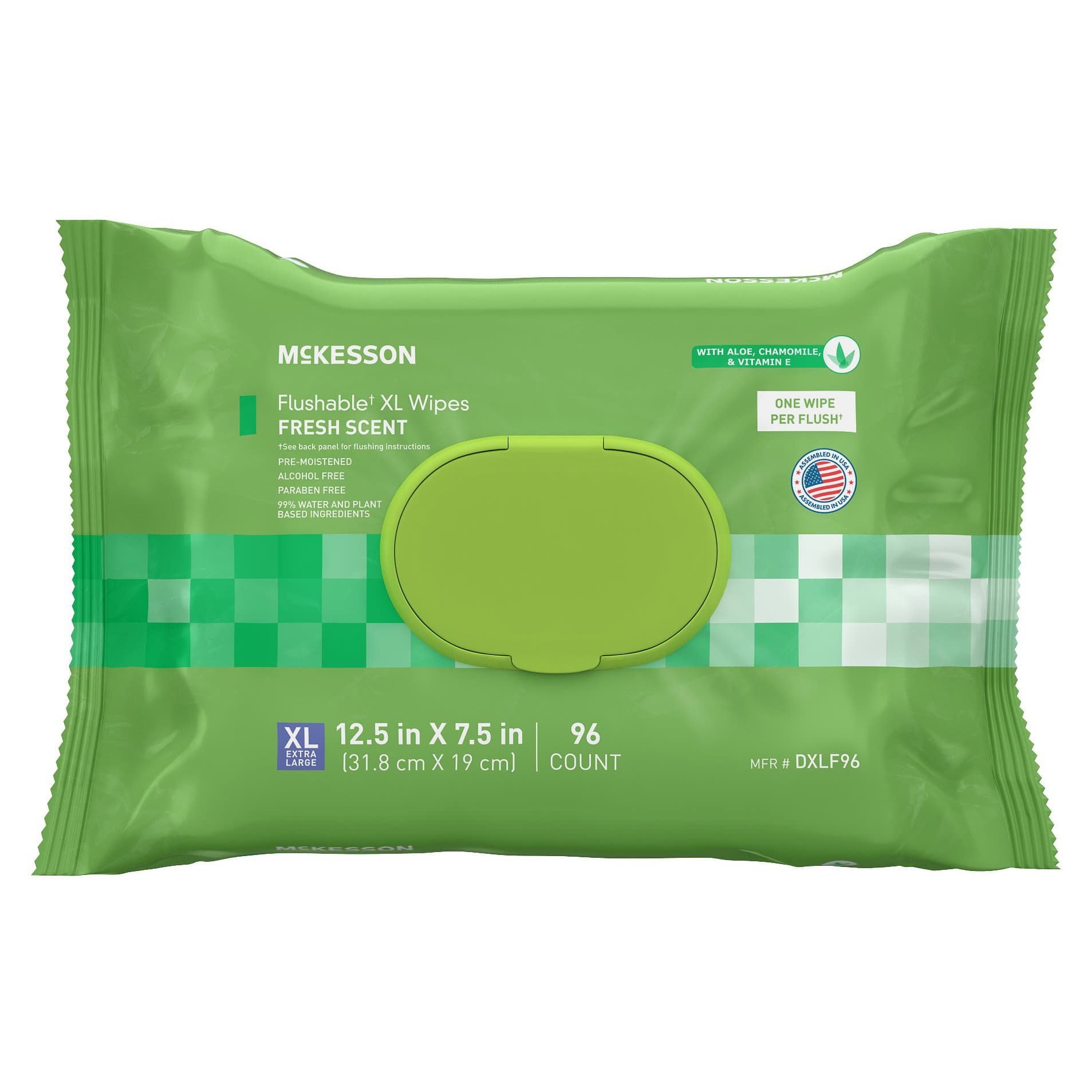 McKesson Soft Pack Flushable* XL Personal Wipe, Scented - Package of 96 - Image 1