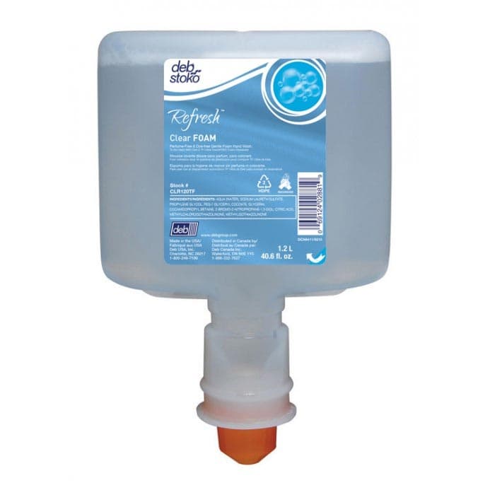 Refresh Clear Foam Dispenser Refill Bottle, 1200mL - Case of 3
