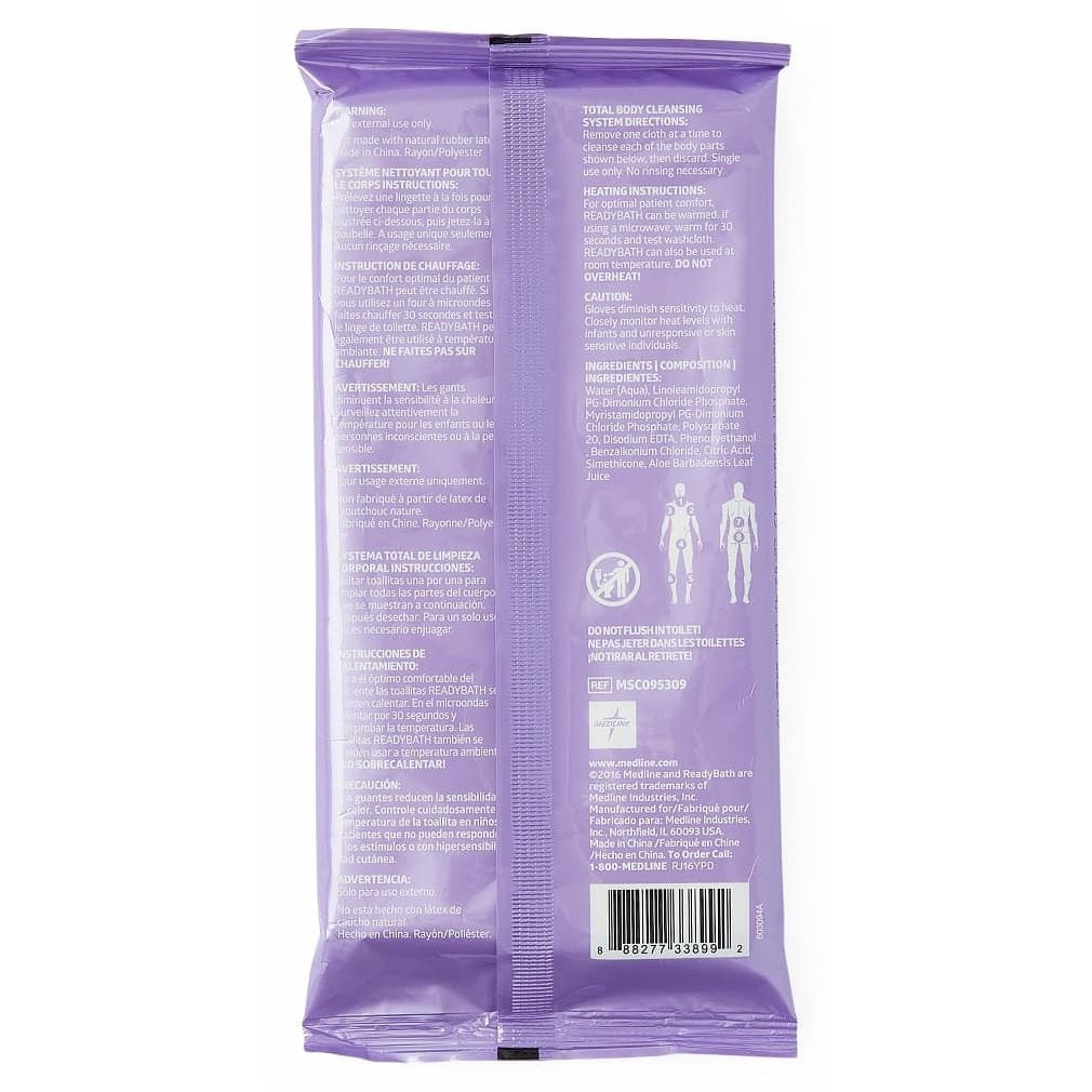 ReadyBath Fresh Rinse-Free Bath Wipe, 8 x 8 Inch - Image 3