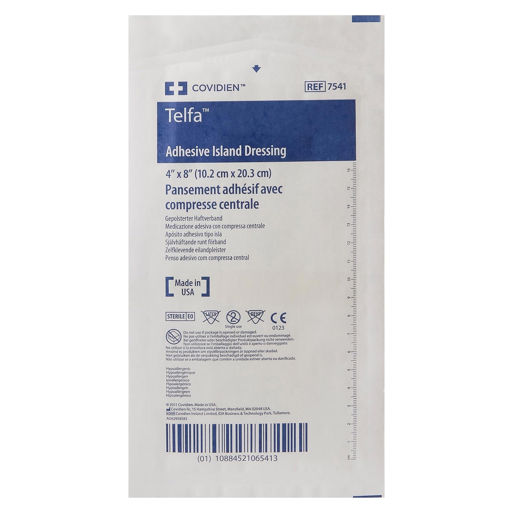 Telfa Adhesive Island Dressing, 4 x 8 Inch - Image 1