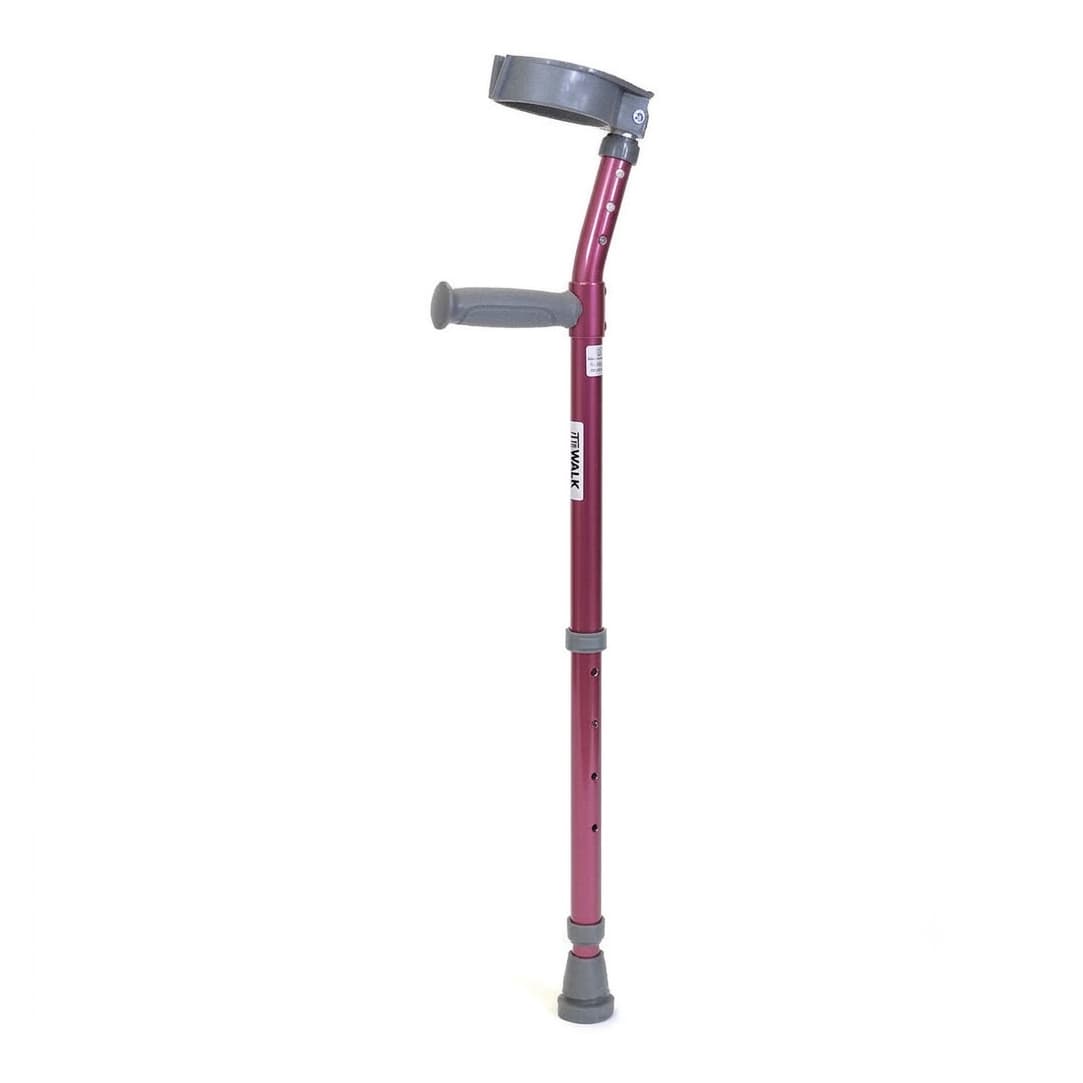 Walk Easy youth forearm height adjustable crutches with 3.5" full cuff (pair) - Lavender - Image 1