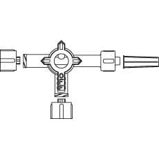 HI-FLO 4 Way Stopcock with Extended Male Luer Lock - Case of 50 - Image 1
