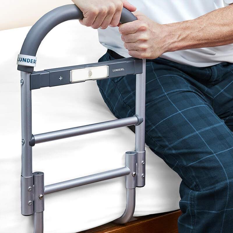 Lunderg Bed Rail for Elderly Adult's Safety with Motion Light - Image 2