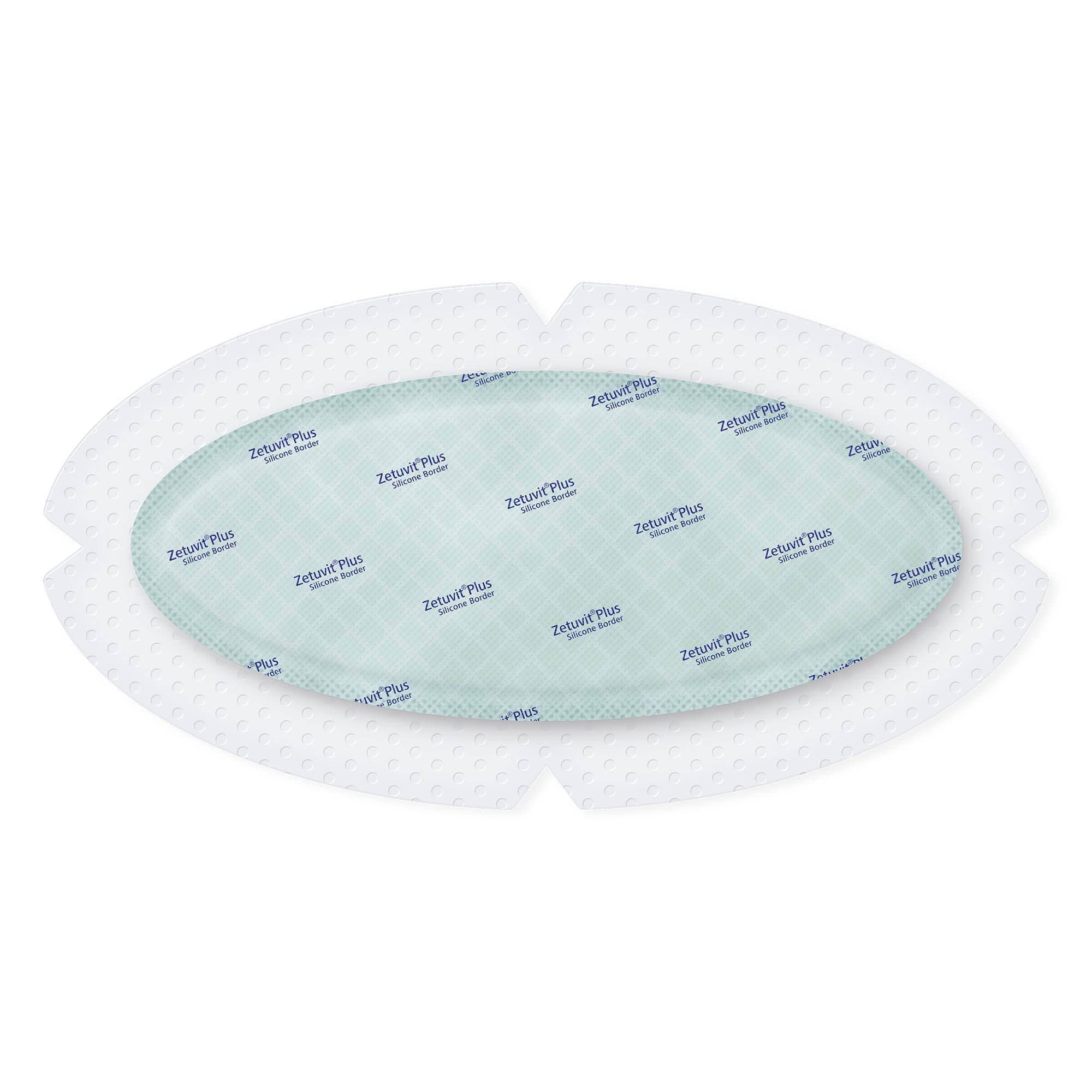 Zetuvit Plus Silicone Border Super Absorbent Dressing, 4.7 x 9 Inch - Each - Image 1