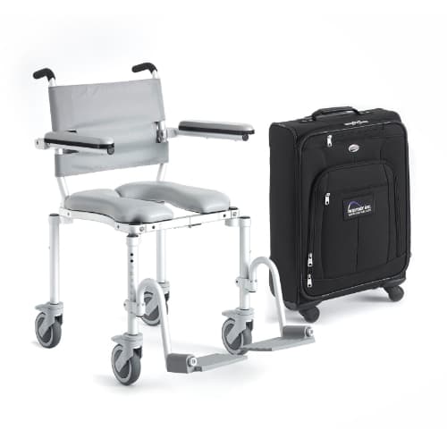 Nuprodx MC4000TX Portable Rolling Shower Commode Chair