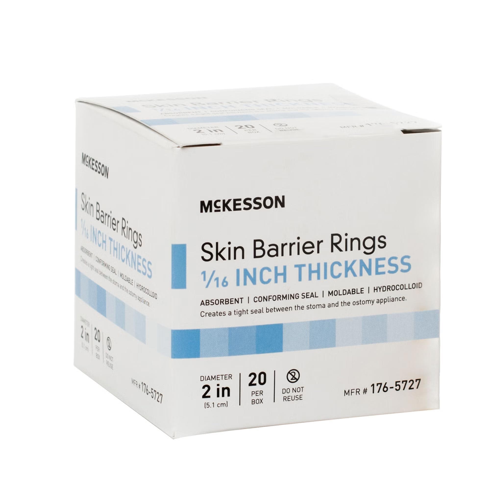 McKesson Skin Barrier Ring Adhesive without Tape Hydrocolloid Round Shape Moldable, Standard Wear - Image 2