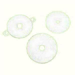 Hypalon Rubber Faceplate 1-3/8" Opening Round, 3" OD, Soft White, Flat - Each - Image 1