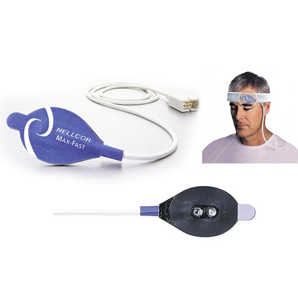 Nellcor OxiMax Maxfast Forehead Sensor and Headband, Pediatric-Adult - Case of 12 - Image 2