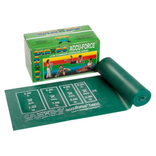 CanDo AccuForce Exercise Band, 6 yard, Green, Medium - Image 1
